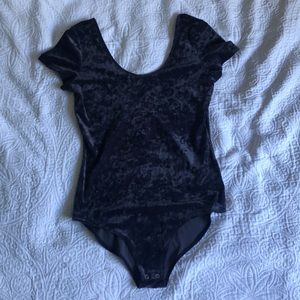 American eagle blue velvet bodysuit